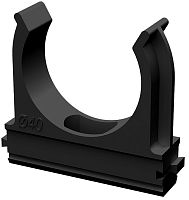 Клипса для гофры Промрукав Д=40 черный (уп. 15шт) картинка